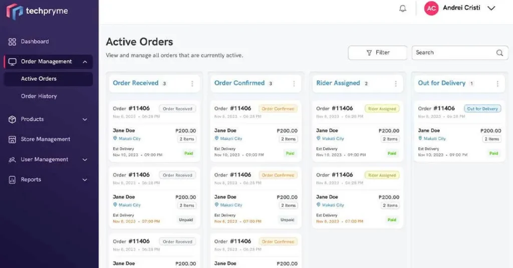 ofs order monitoring techpryme